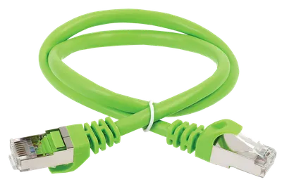 ITK Коммутационный шнур кат. 6A S/FTP LSZH 1м зеленый
