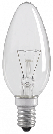 Лампа накаливания C35 свеча прозрачная 60Вт E14 
