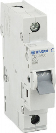 Terasaki 101946 Автоматический выключатель МСВ 1Р 10кА Тип D 6А