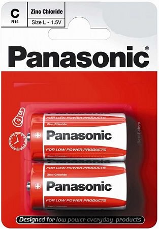 Panasonic R14 Zinc Carbon BL*2 батарейка