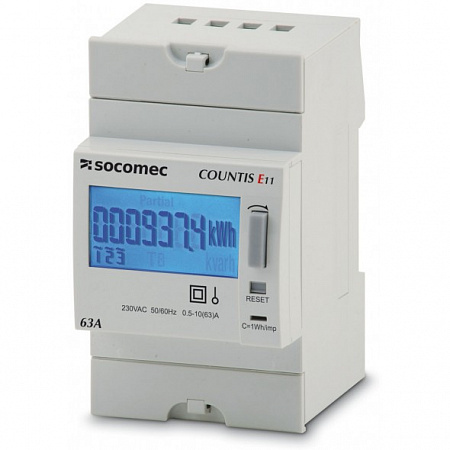 Socomec 48503004 Счетчик электроэнергии 63А, 3Ф, прямого включения АС.
