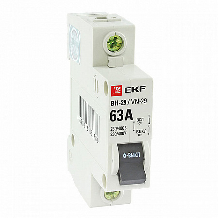 EKF Выключатель нагрузки 1P 25А ВН-29 Basic SL29-1-25-bas