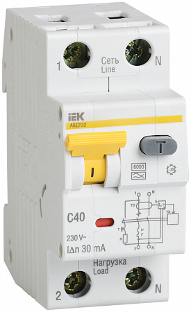 АВДТ 32 C20 - Автоматический Выключатель Дифф. тока IEK