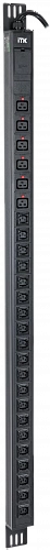 ITK PDU верт. 33U 1ф 32А 20 роз. C13 6 C19 каб. 3м IEC60309