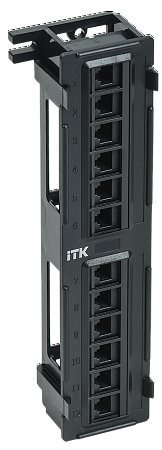 ITK Настенная патч-панель кат.6 UTP, 12 портов (IDC Dual)