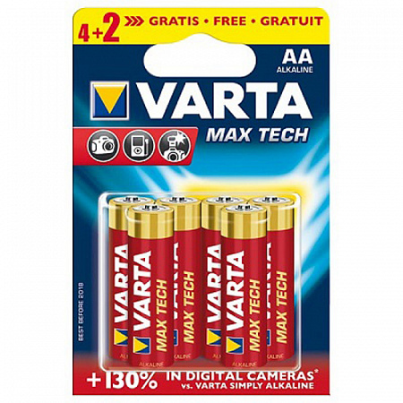 Varta MAX TECH/LONGLIFE MAX POWER 4706 LR6 4+2 BL6 батарейка