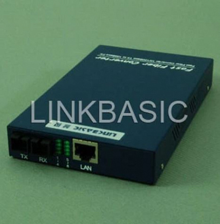LinkBasic FTS02-20-2 Медиаконвертор 10/100, SC, одномод, питание внутреннее